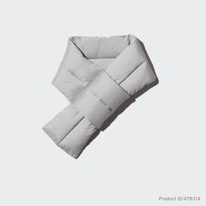 Gray heat tech lined padded Scarf Uniqlo